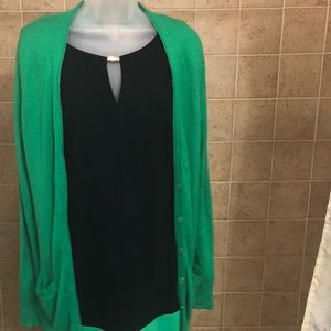 Banana Republic - Long Cardigan Kelly Green